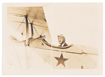 (AVIATION.) Photo album kept by a Harvard Flying Corps aviator who served in the first World War.